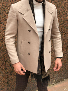 New Look Double Breasted Beige Coat