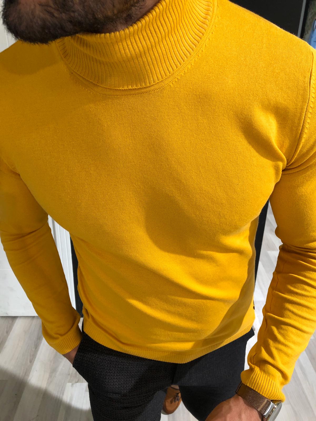 New Look Yellow Slim Fit Turtleneck – MCR TAILOR