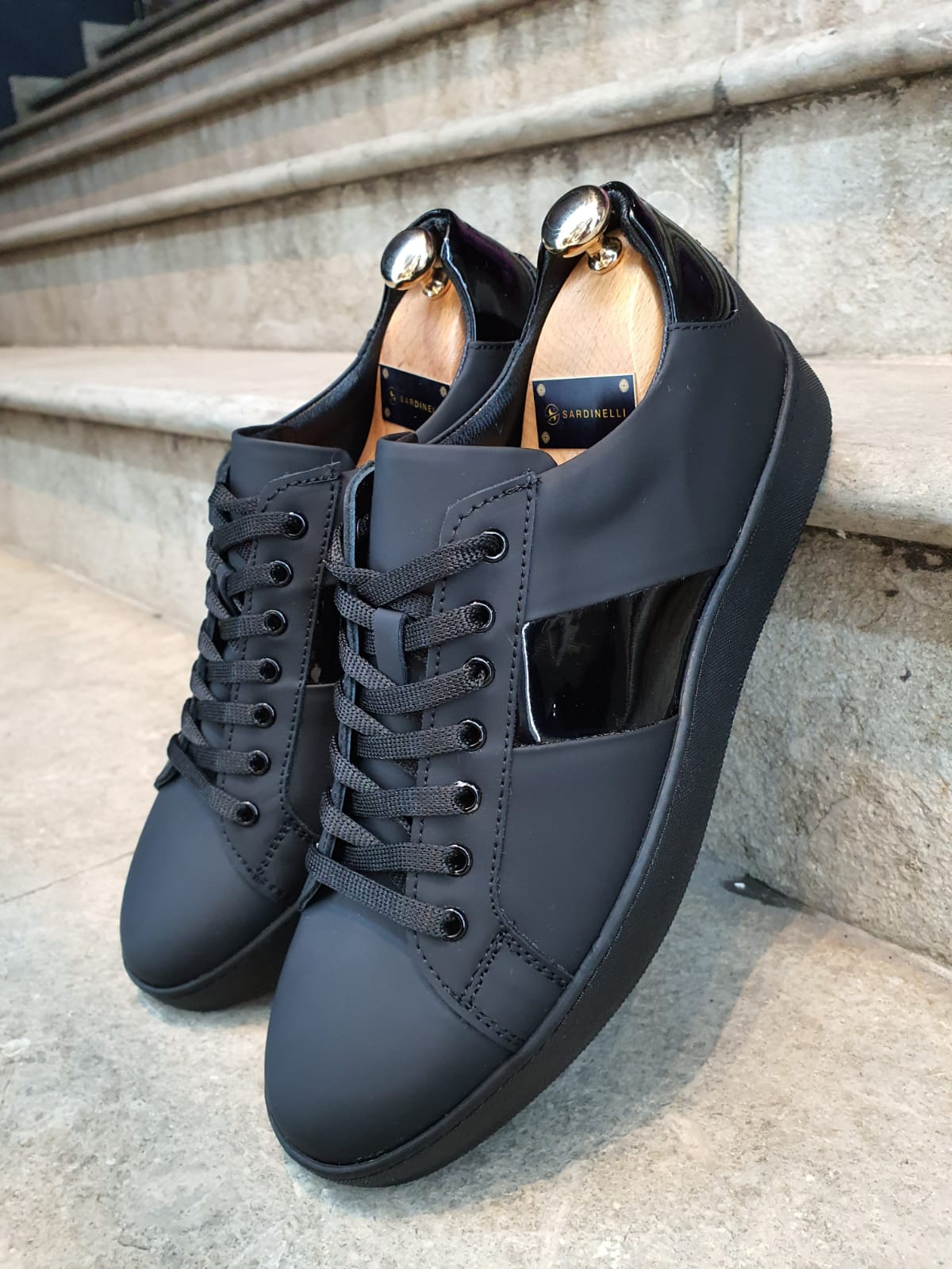 matte black shoes