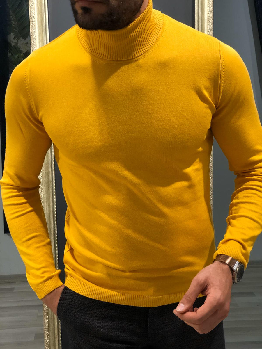 New Look Yellow Slim Fit Turtleneck – MCR TAILOR