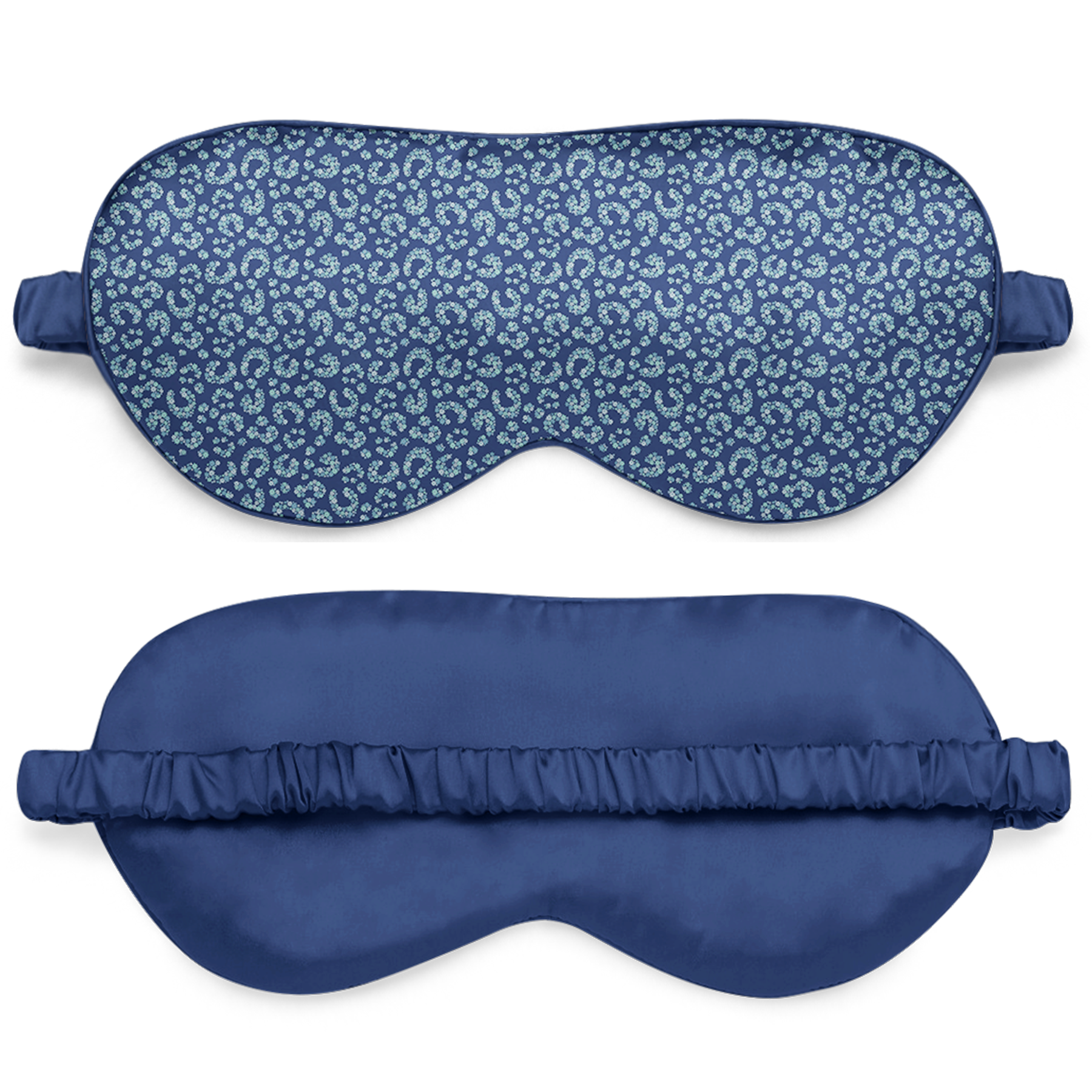 Floral Navy Oversized Silk Sleep Eye Mask | Frankie Peach Luxury Silk Australia