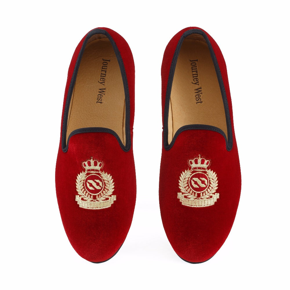 red velvet dress shoes mens