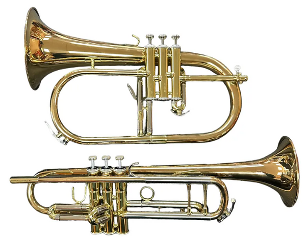 Flugelhorn and trumpet