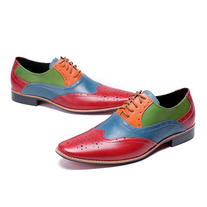 Oxford For Man Brogue Shoes Lace Up Style High Qua