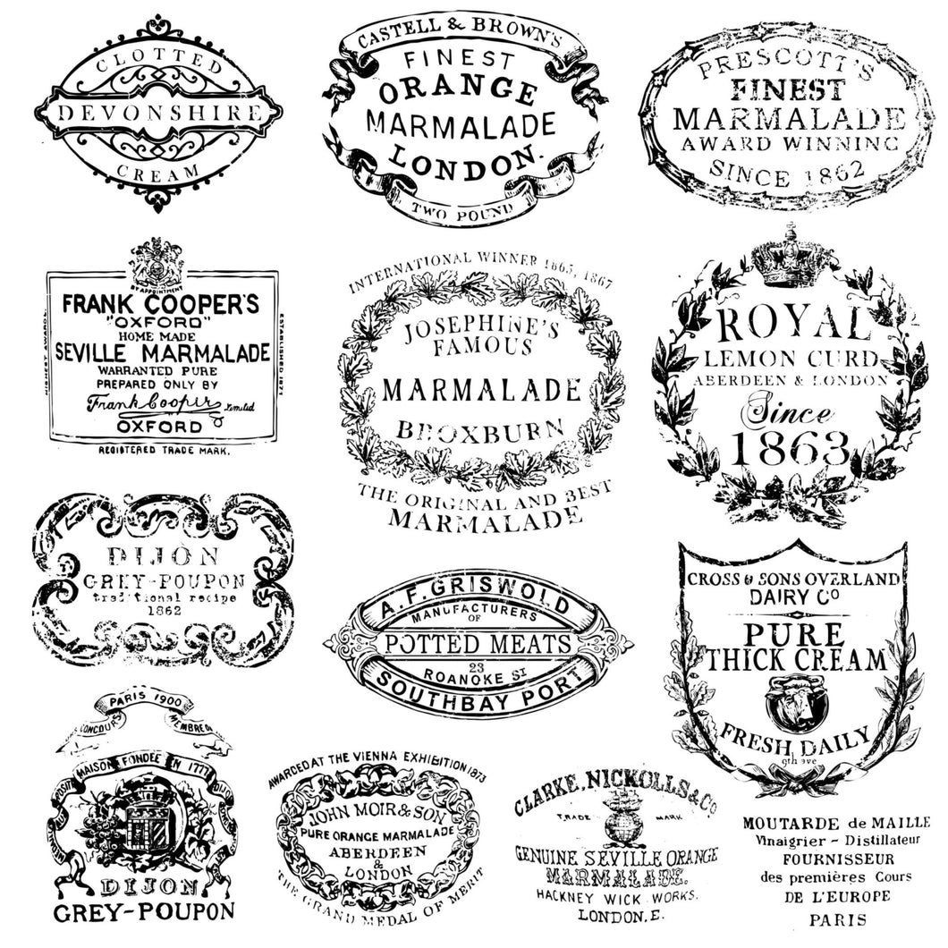 Crockery Decor Stamp by Iron Orchid Designs, Vintage Labels Stamps – My ...