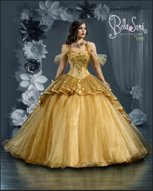 belle inspired quinceanera dress