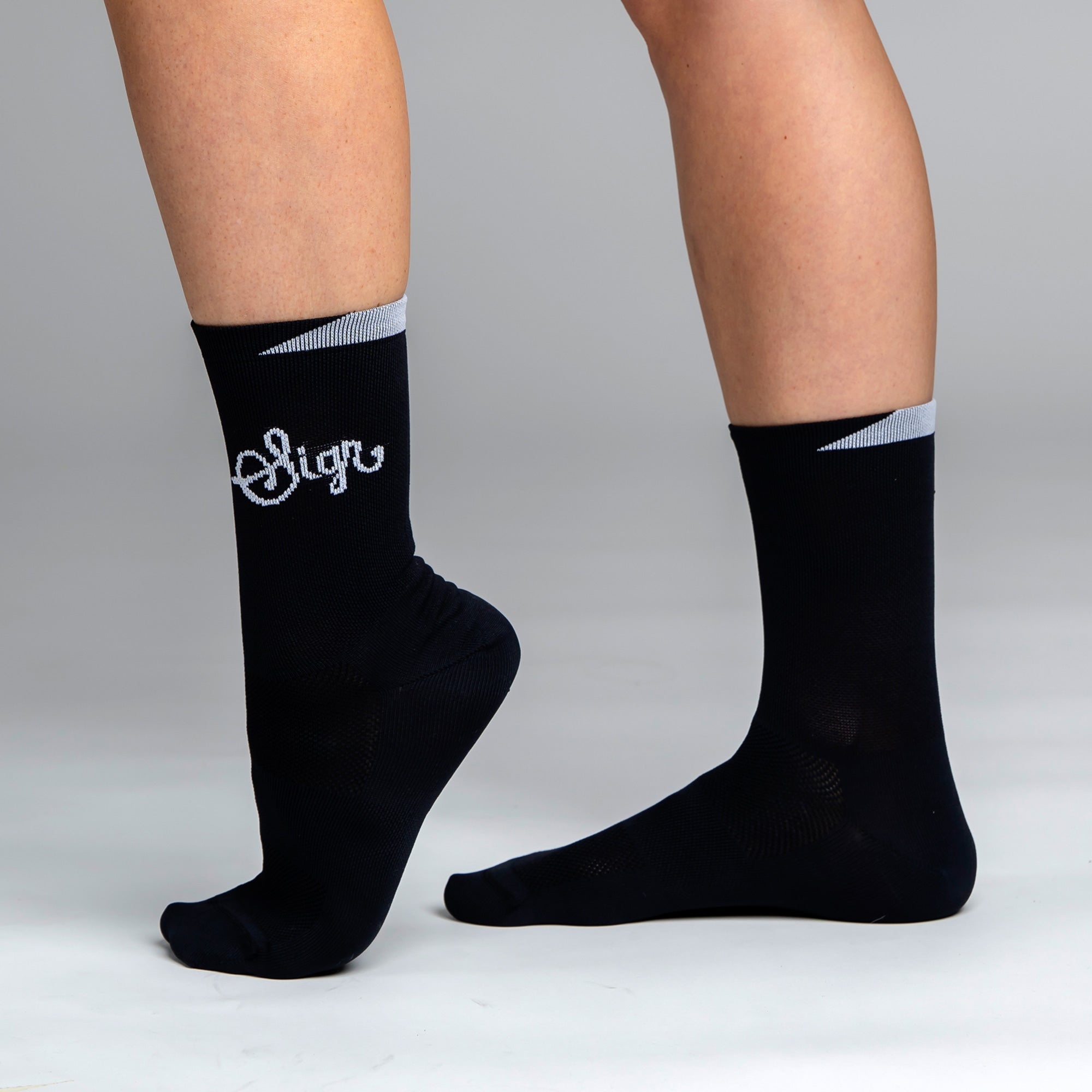 Snok - Black Road Cycling Socks for Women - Pack of 2 pairs