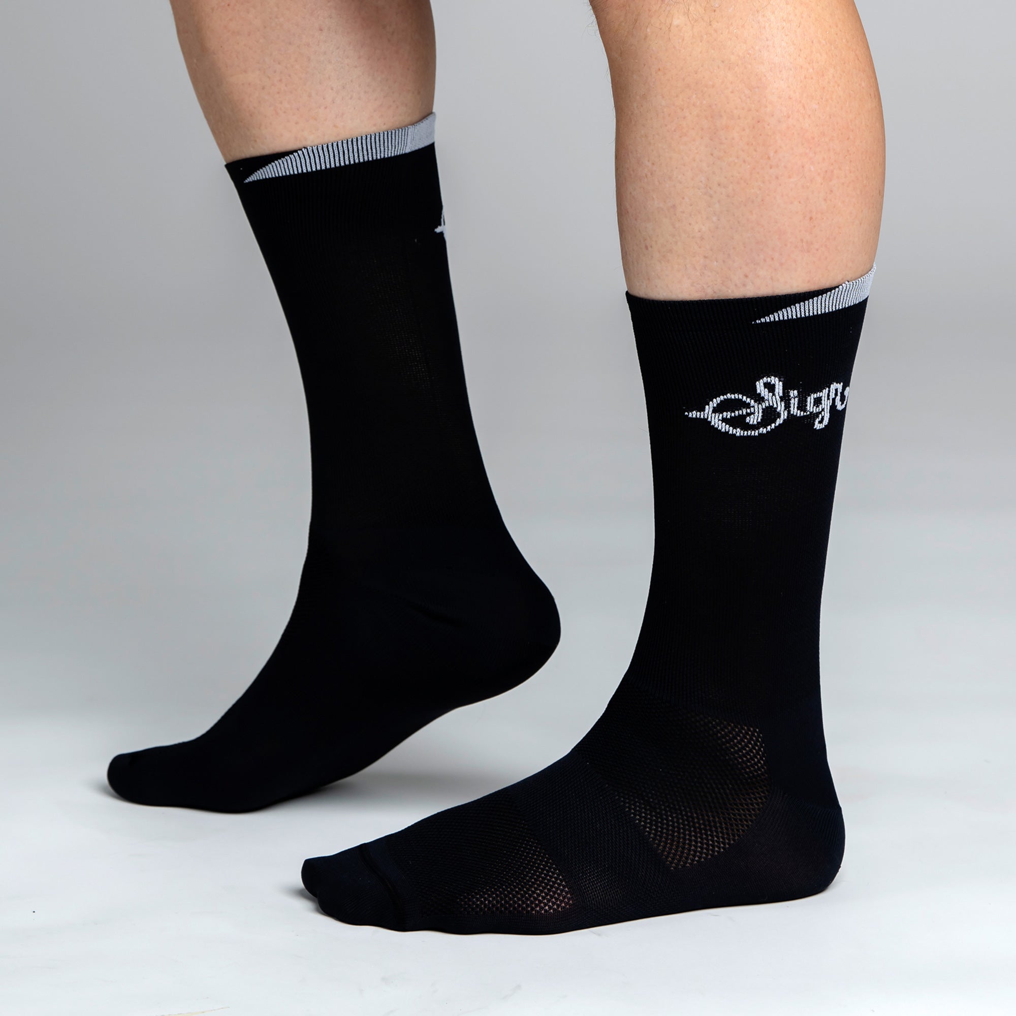 Snok - Black Road Cycling Socks for Men - Pack of 2 pairs