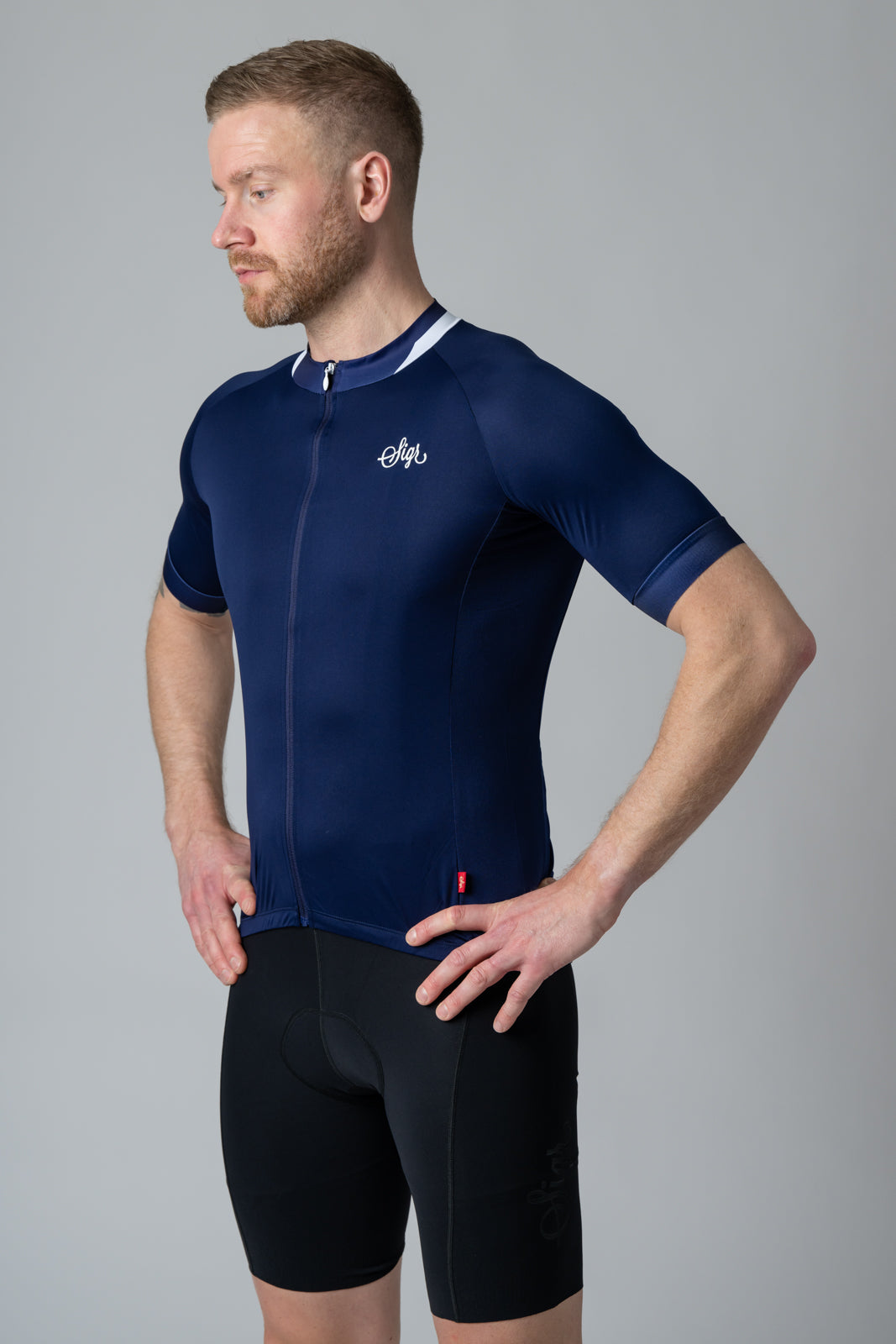 Blaklocka Dark Blue - Road Cycling Jersey for Men