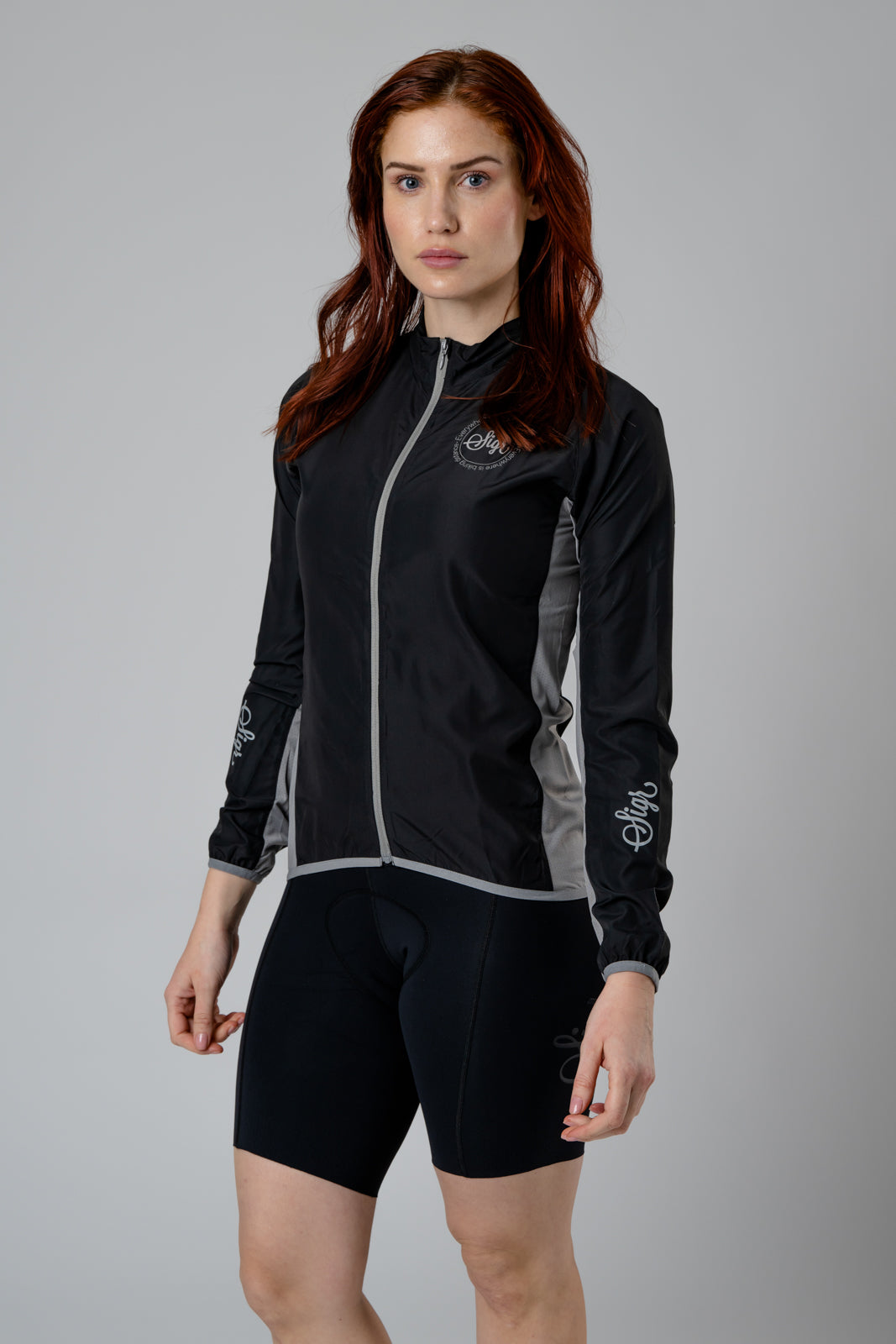 Uppsala Black - Road Cycling Wind Jacket for Women