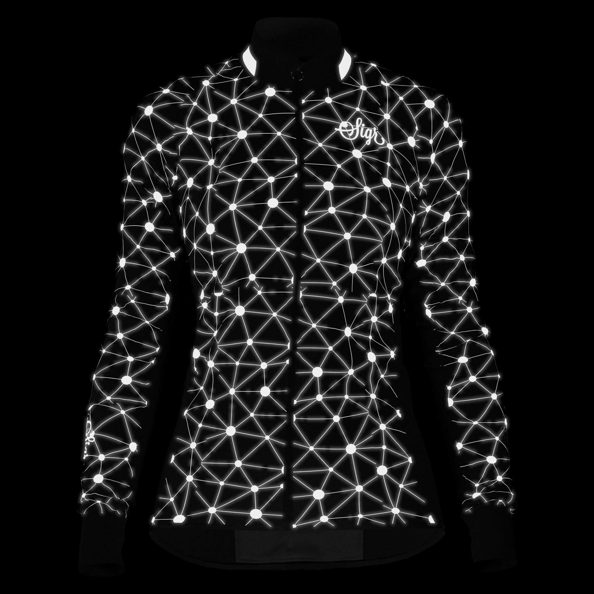 pinnacle fully reflective cycling jacket ladies