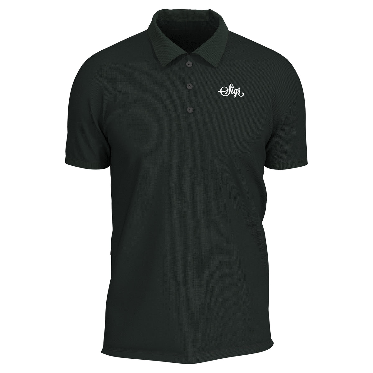Dark Green Polo Shirt with Sigr Logo for Men -'Pike' by Sigr
