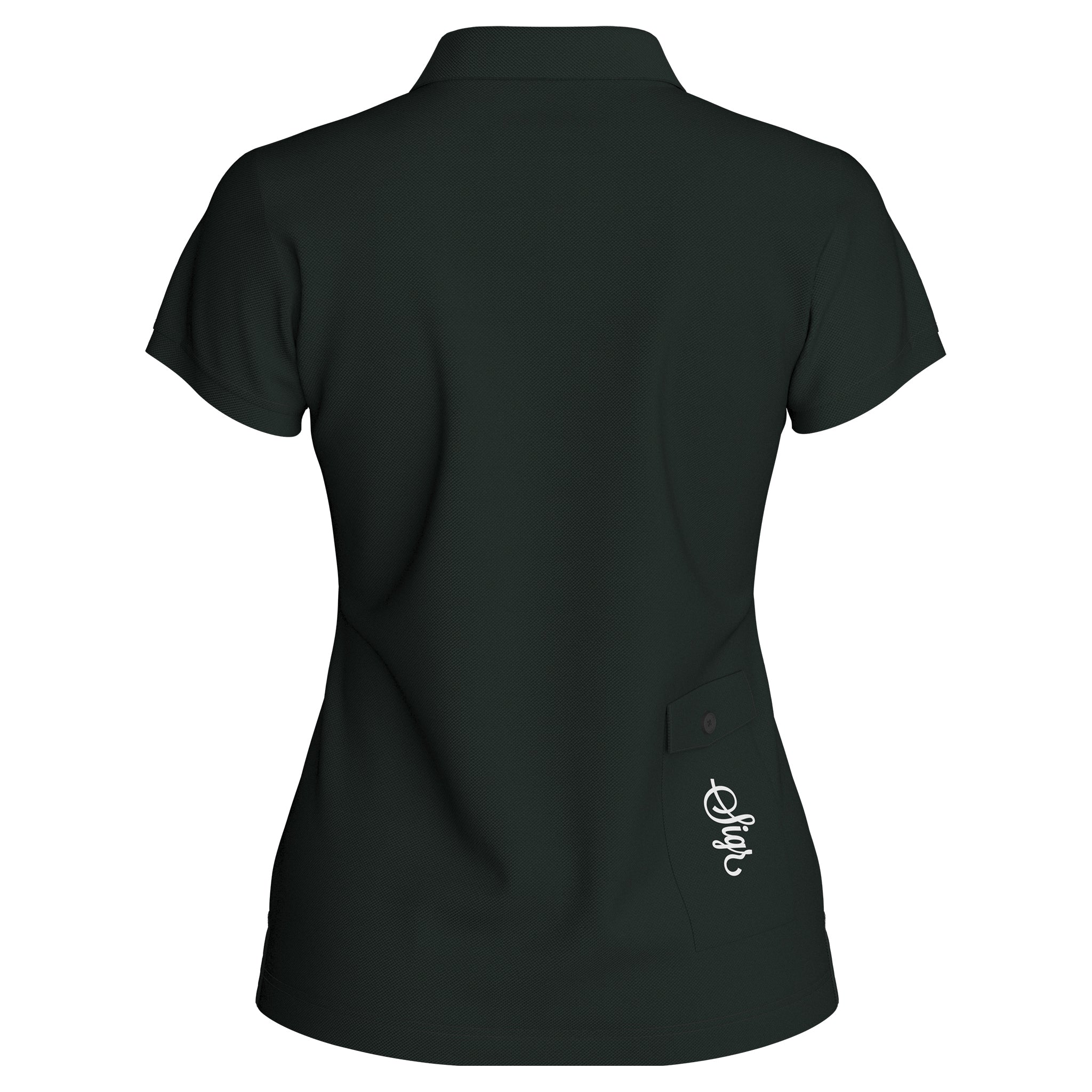 Pike - Dark Green Polo Shirt with Sigr Logo for Women