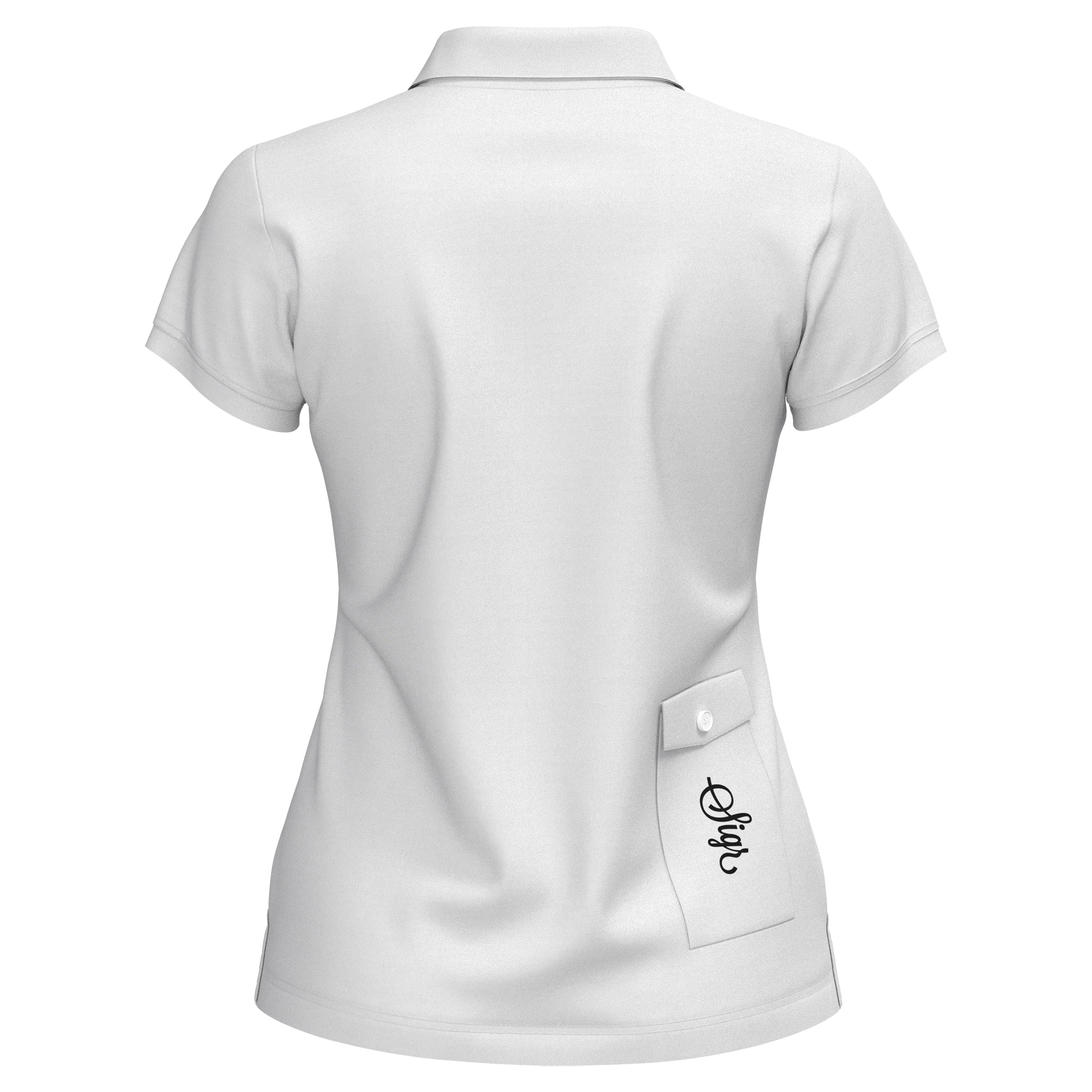 Pike - White Polo Shirt with Sigr Logo for Women
