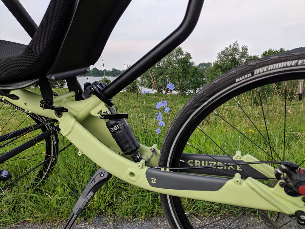 Racing rain to Arnhem on Cruzbike Q45 touring recumbent bike