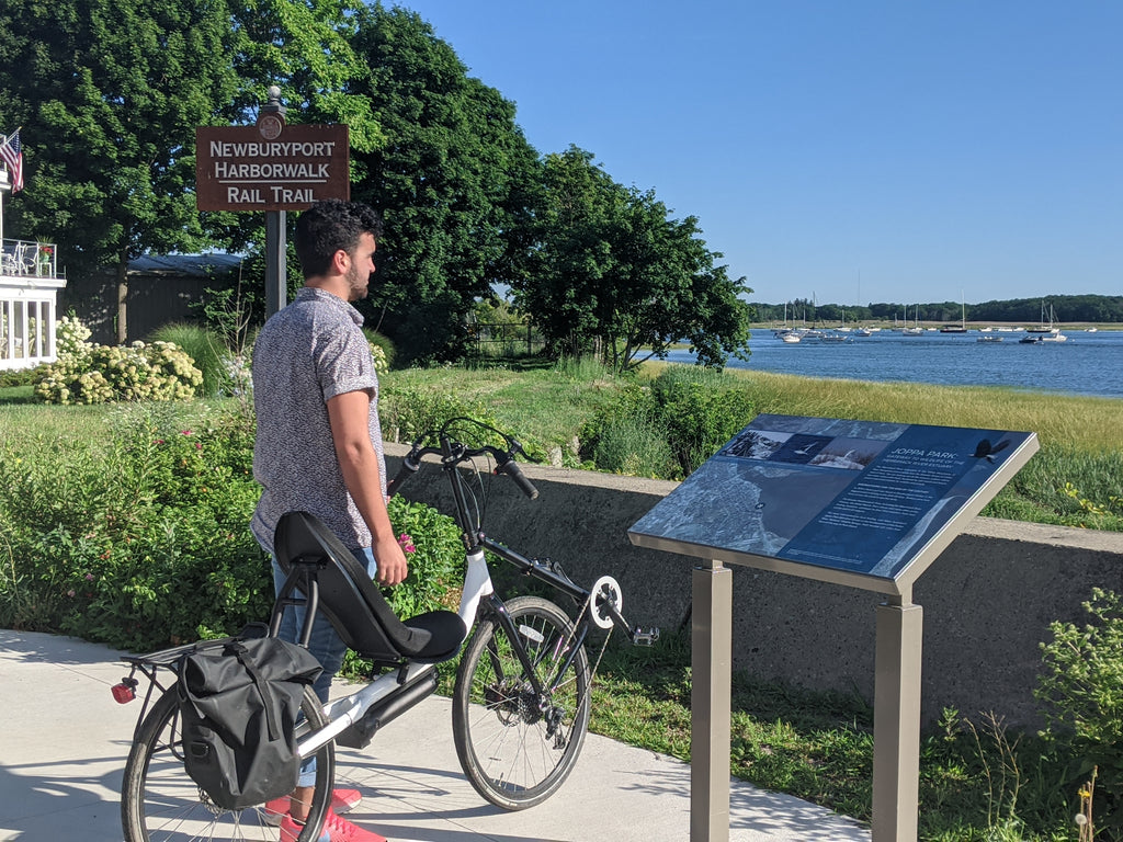 Newburyport Rail Trail on a Cruzbike T50e Recumbent Electric Bike