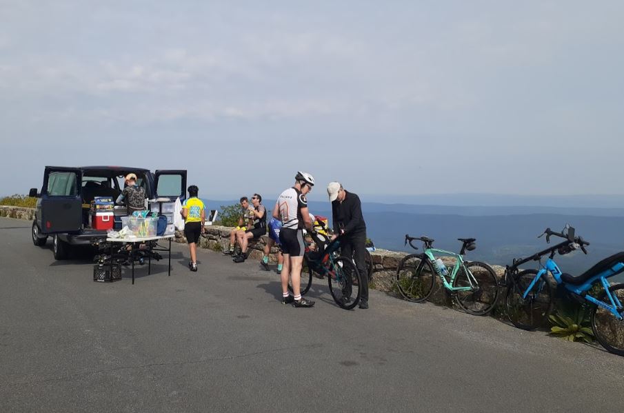 Riding the Blue Ridge Parkway and Skyline Drive on bicycles