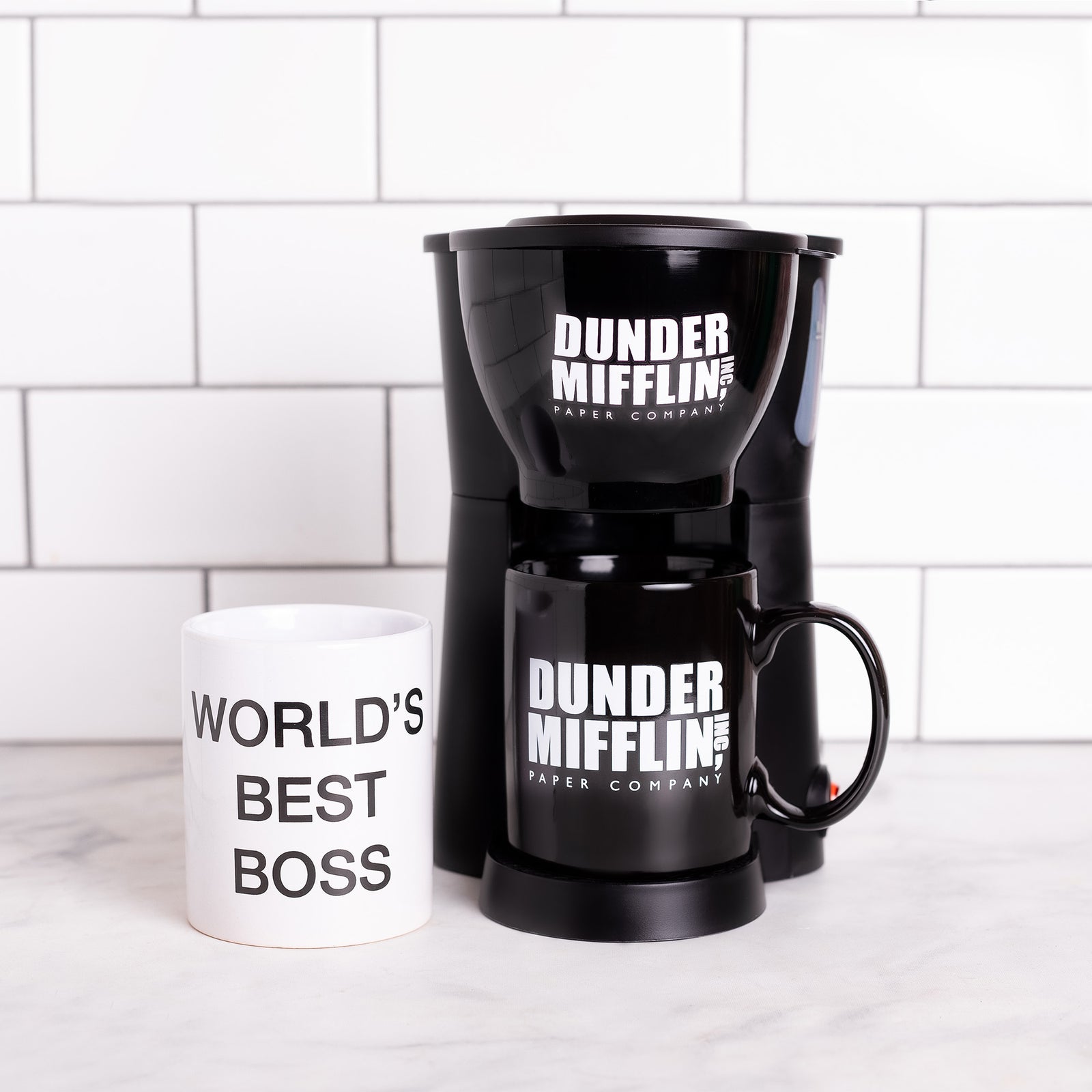 Custom World's Best Coffee Mug with Dunder Mifflin Logo • Onyx