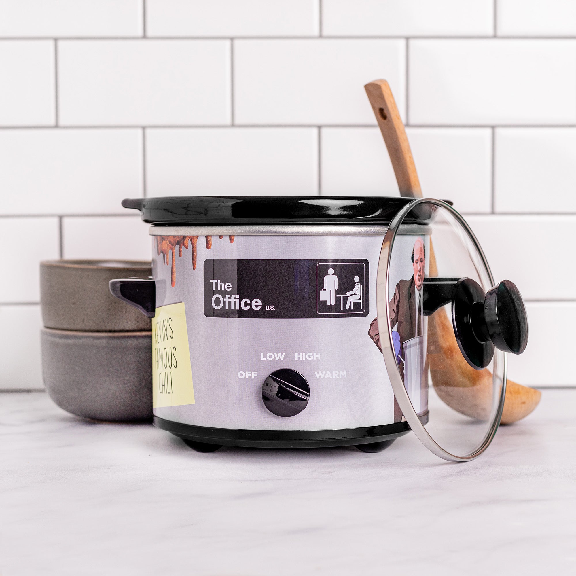 Uncanny Brands Bob Ross 2 Quart Slow Cooker- Happy Little Tree Appliance