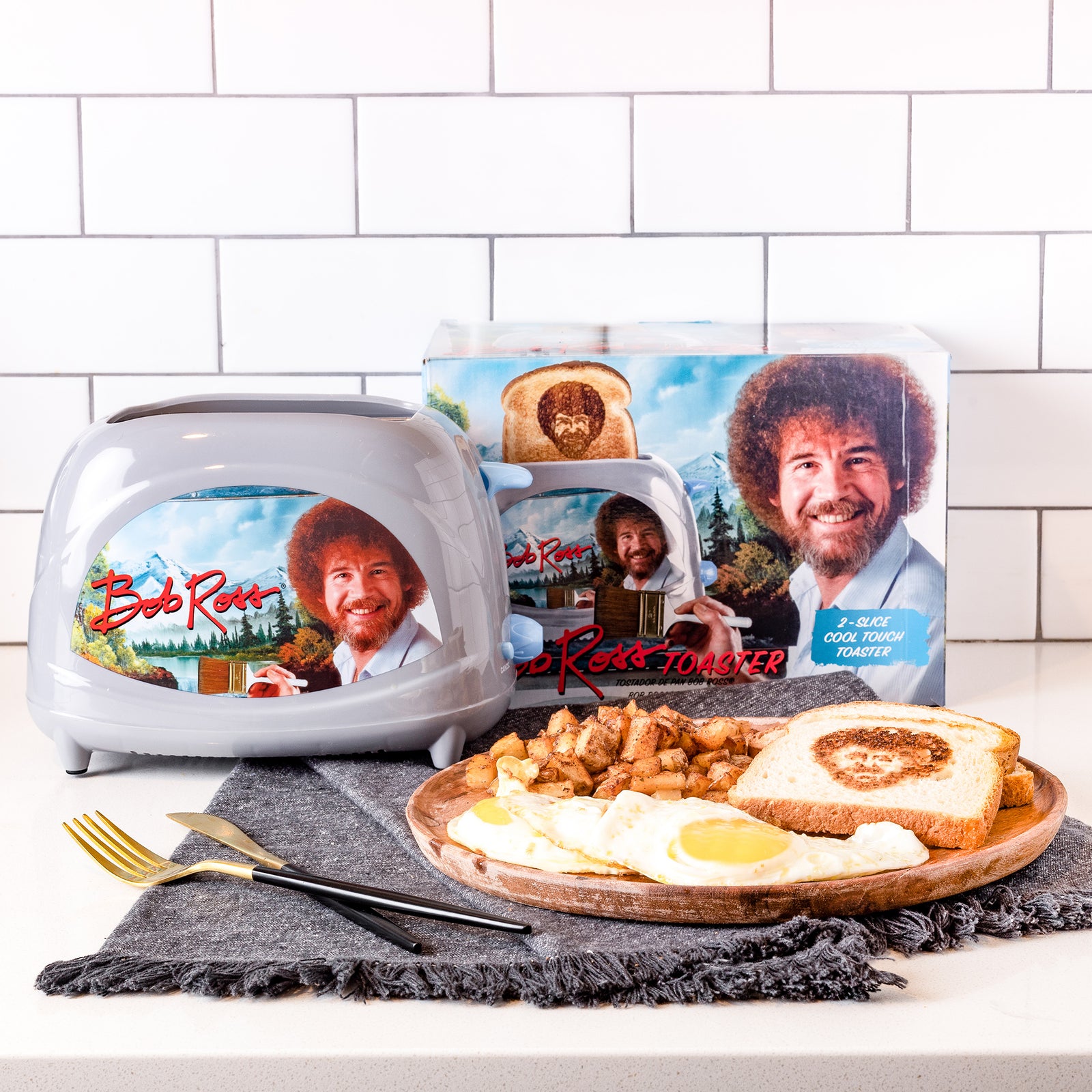 Uncanny Brands Bob Ross 2 Quart Slow Cooker- Happy Little Tree Appliance