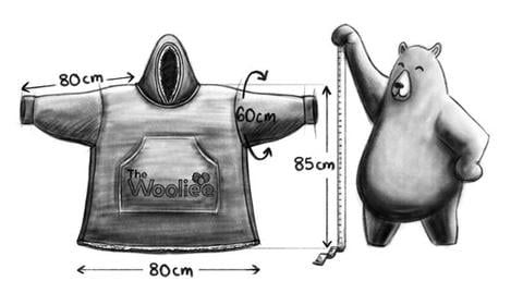 Kids Wooliee Size Chart