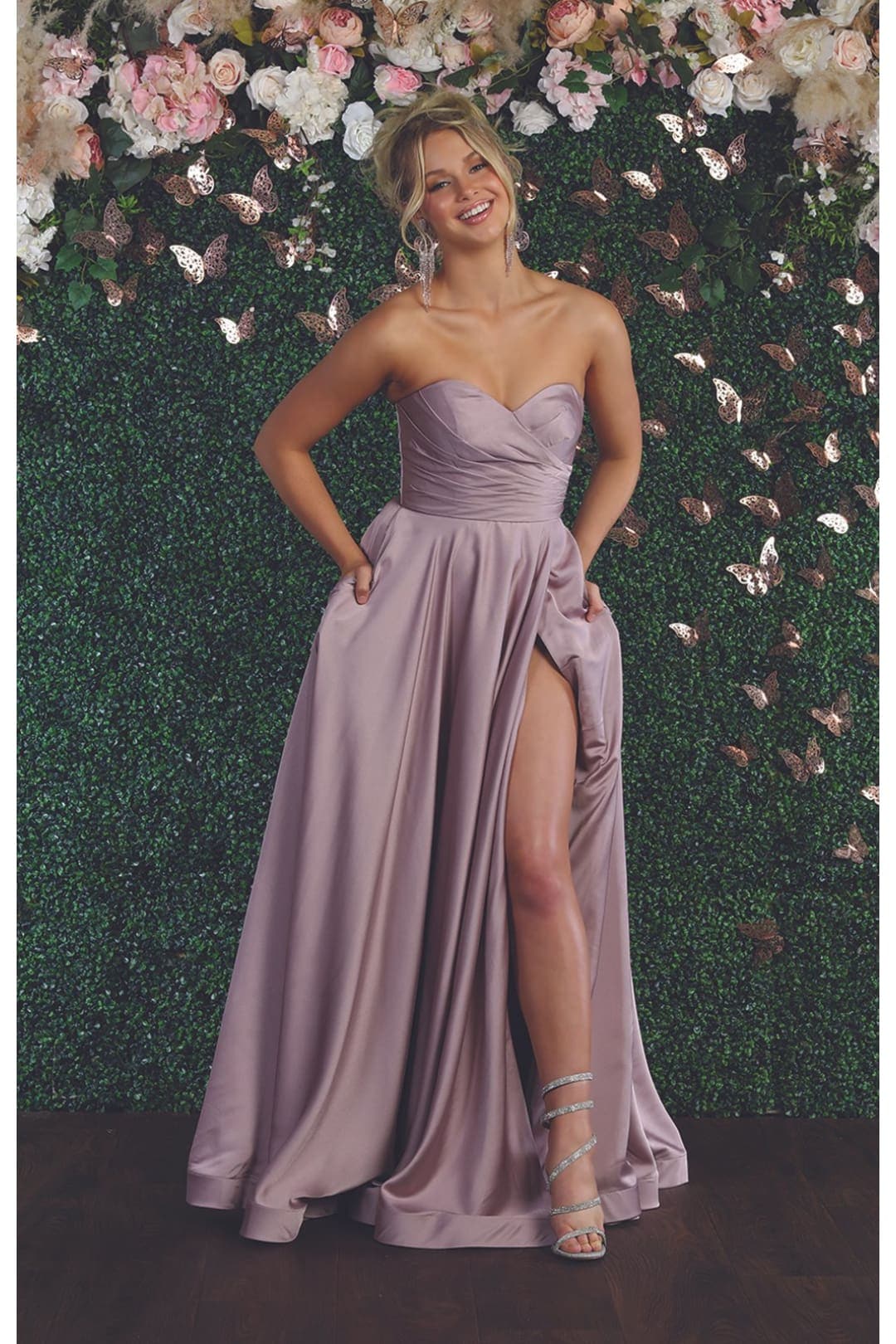 Classy Bridesmaid Satin Dress