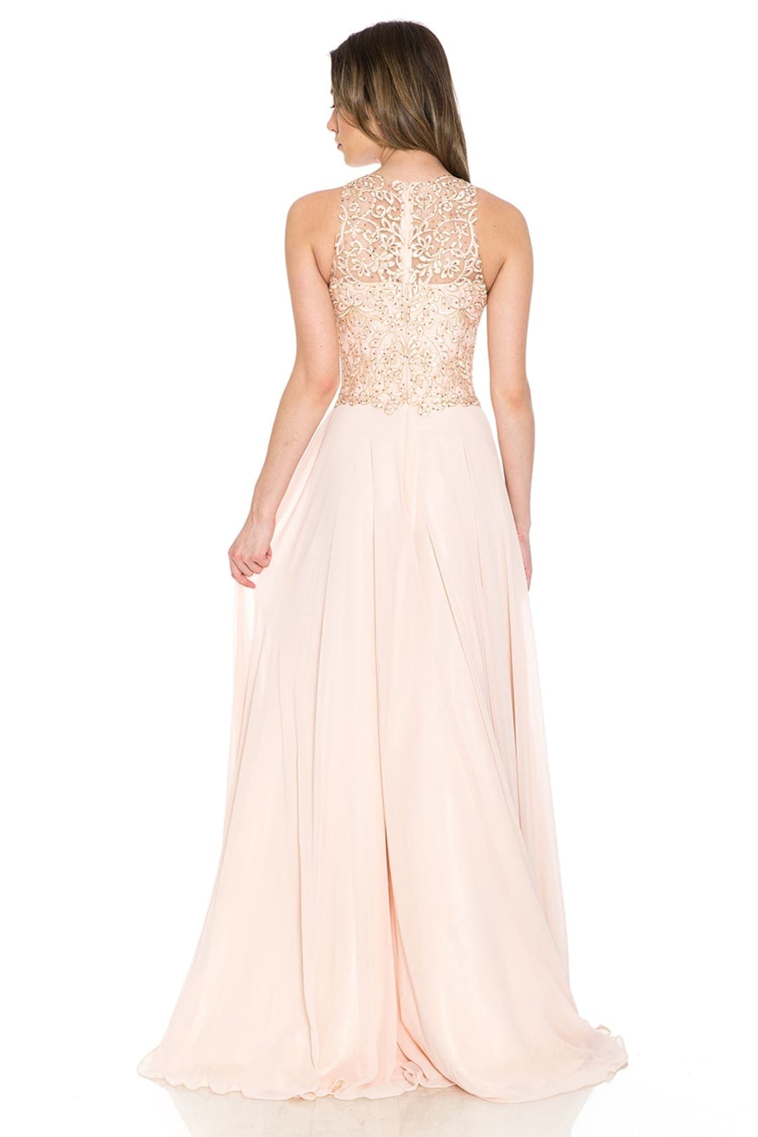 Lenovia 8169 Long Embroidered Classy Gown