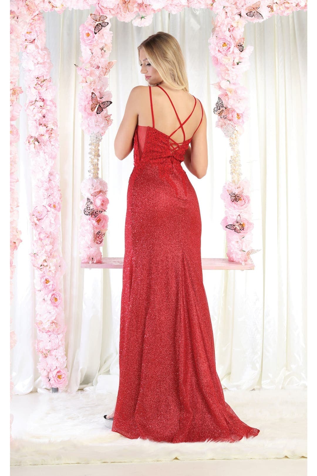 May Queen MQ1938 Embellished Sleeveless Prom Gown