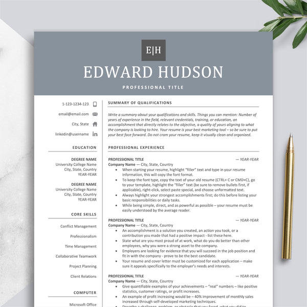 The Art of Resume Template Design: Download Your Free Resume Template Design Today with Free Cover Letter