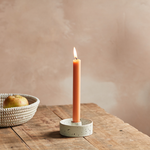 Terracotta Coloured Dinner Candle