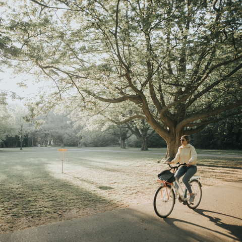 Person riding a bike