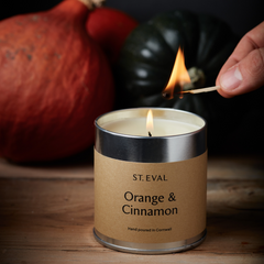 Orange and Cinnamon Tin Candle