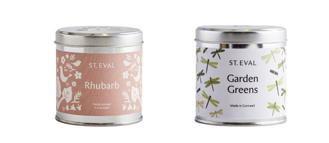 St. Eval Rhubarb and Garden Greens Scented Tin Candles