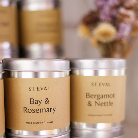 St Eval Bay and Rosemary tin candle