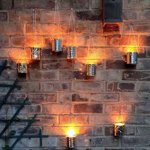 Creative outdoor lighting from St Eval tin candles