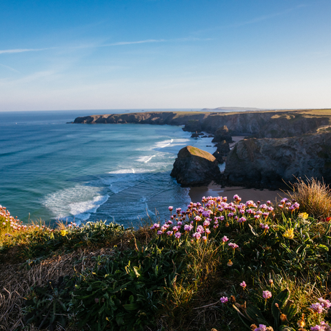 Cornish Coastline and Sea