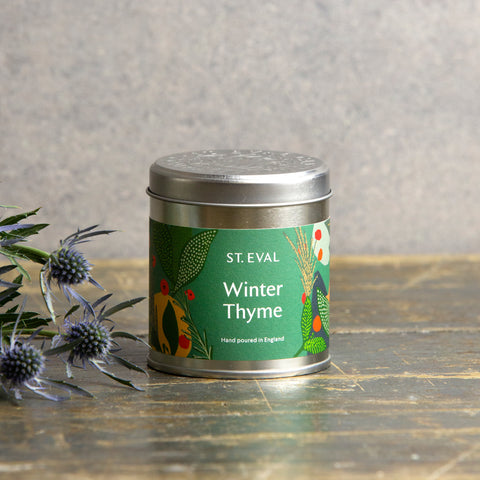 Winter Thyme Scented Tin Candle