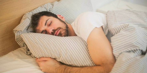 Man sleeping soundly with healthy prostate