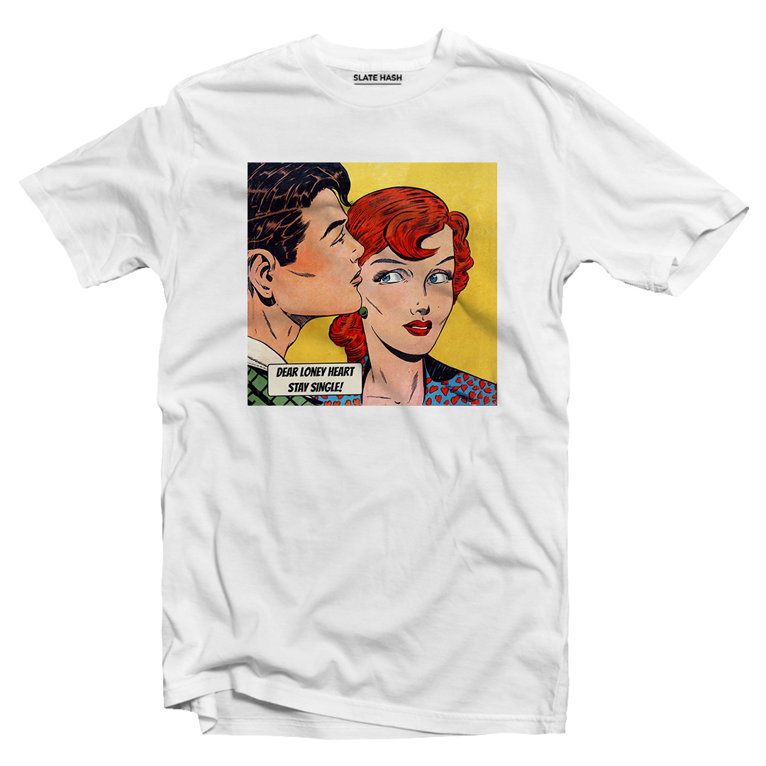 Stay Single Vintage Comic T-shirt – SLATE HASH