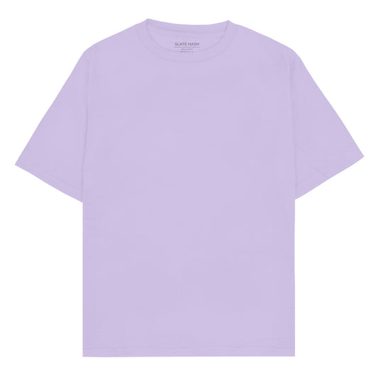 Light Baby Pink Plain Oversized T-shirt