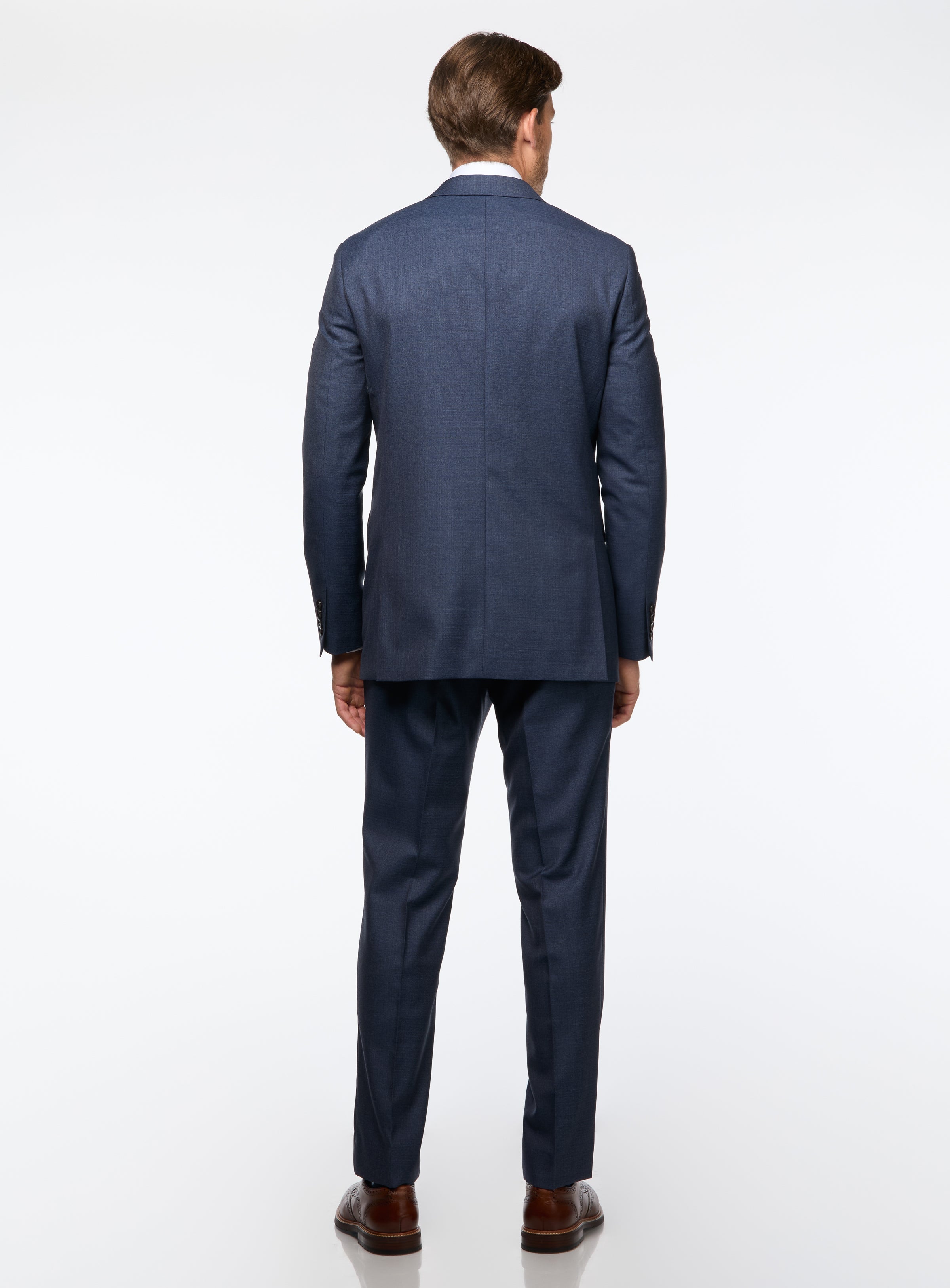 Blue Hatched Suit
