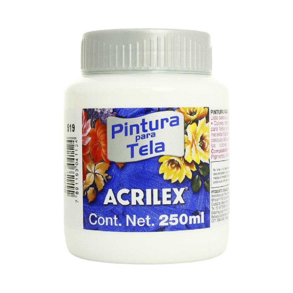 Pintura Glitter Para Tela Acrilex Glitter Tela 37ml Plata