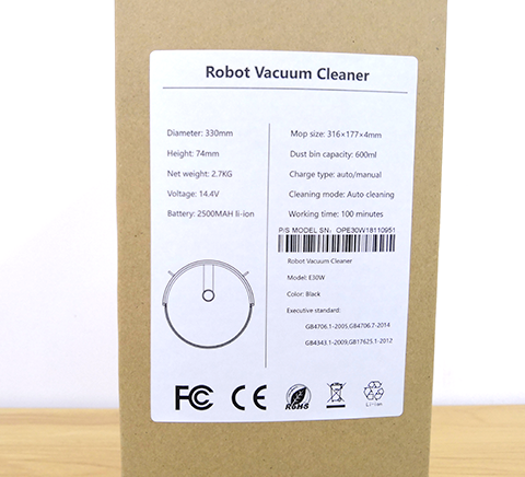 robotic vacuum cleaner label