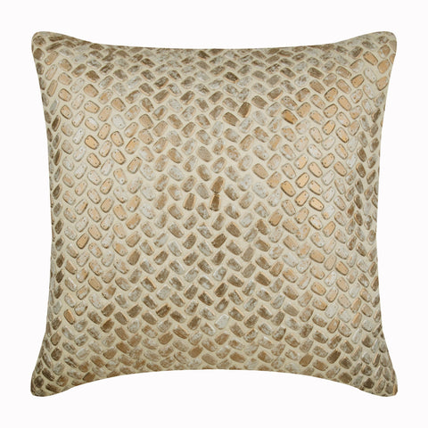 Cafe Latte Sequins Throw Pillow Cover