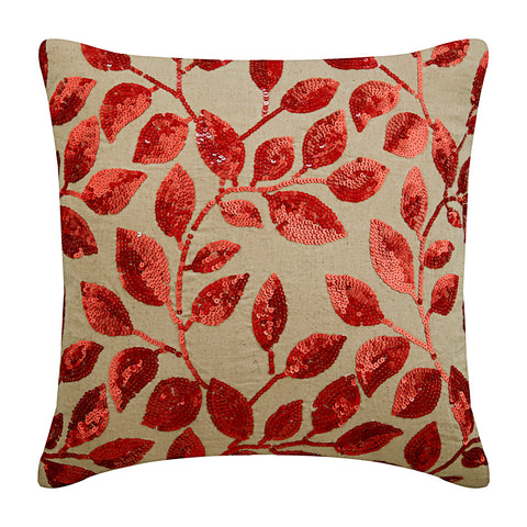 Fall Red Leaves Pillow Cover