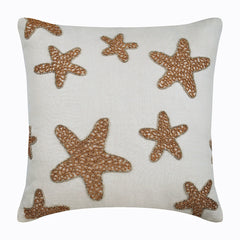 Gold Starfish Pillow Cover