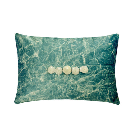 Quartz Center Teal Lumbar Pillow Cover