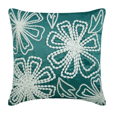 Snowy Blooms Pillow Cover