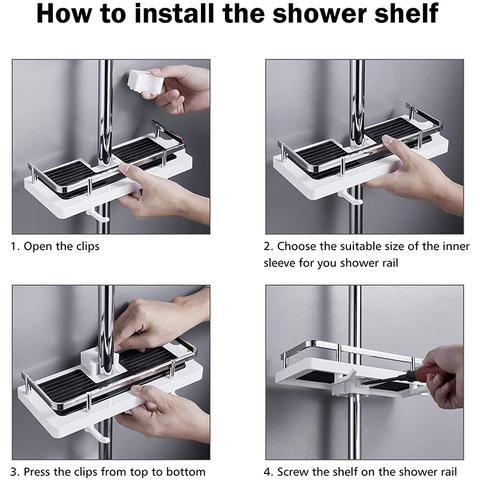 no drilling required Shower Caddy Installation - How to Install 