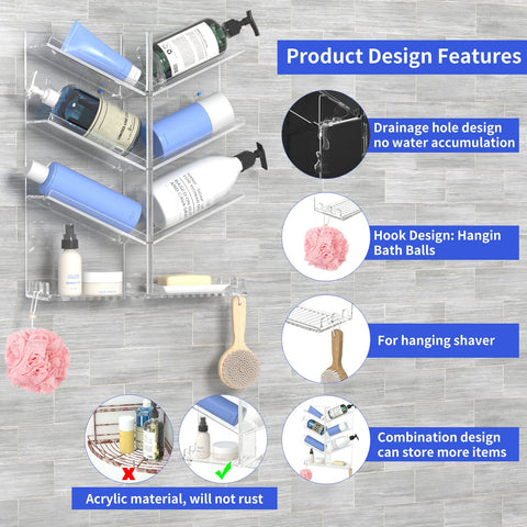 Acrylic Bathroom Organizer Product Design Features